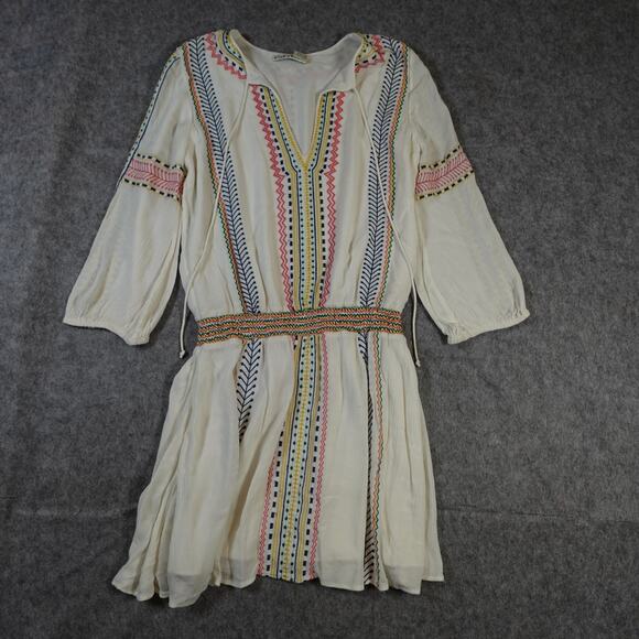 Alice Olivia Dress Womens 4 Jolene Drop Waist Mini Embroidered Boho V-Neck - Picture 2 of 10